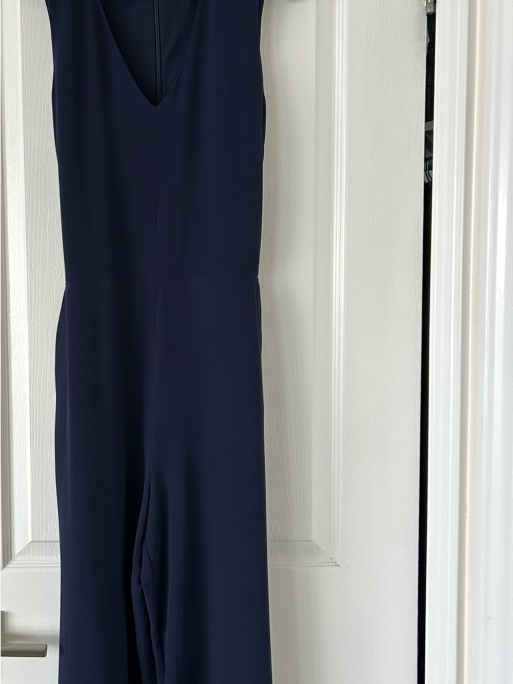 Michael Kors Navy Blue Sleeveless V Neck Jumpsuit